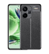 Microsonic Xiaomi Redmi Note 13 Pro Plus 5G Kılıf Deri Dokulu Silikon Siyah