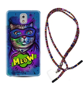 Samsung Note 3 4 5 8 9 20 Ultra 10 Lite Kılıf Boyun Asklı Rasta Silikon Super Meow 1715