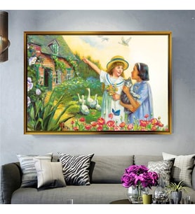 Altın Çerçeveli dekoratif tablo a690 (Gold)