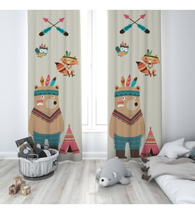 Çocuk Odası Dijital Baskılı 135x260cm Tek Kanat Fon Perde Model 00053