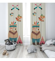 Çocuk Odası Dijital Baskılı 135x260cm Tek Kanat Fon Perde Model 00053