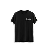 Carlsberg Beyaz Baskılı Siyah T-shirt Basic Desenli