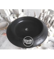 Sipahi Marble Bazalt Siyah Basık Oval Lavabo