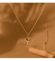 Kişiye Özel Minimalist Balina Kuyruğu Kolye 925K Gümüş (Gold)