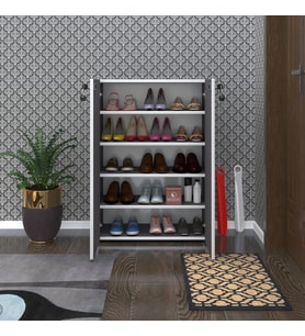 Kenzlife ayakkabılık ayakkabı dolabı kilitli be real gri 100*70*32 kapaklı arkalıklı ofis dolabı (Karışık)