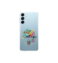 Samsung Galaxy M14 ile Uyumlu Splash Bukalemun Tasarımlı Şeffaf Silikon Kılıf