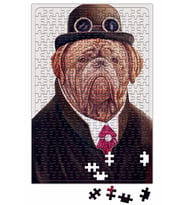 Süslü Pug Köpek Puzzle 240 Parça Yapboz