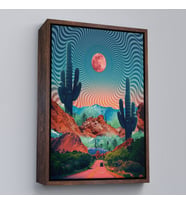 Çerçeveli Amerika Kolarado Yol Manzarası Duvar Tablosu (Kahverengi)