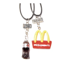 TEDZ COLLECTİON Fast Food Arkadaşlık Kolyesi