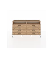 Arges Konsol 2 Raflı 8 Çekmeceli  176x30x99 Çam-Çam