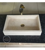 Traverten Köşeli Klasik Lavabo