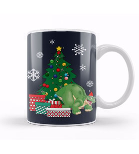 Spike Around The Christmas Tree Land Before Time Kupa Bardak Porselen