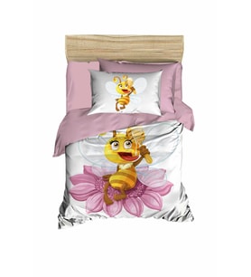 Yenidoğan Kız Bebek Nevresim Takımı %100 Pamuklu  Lady Bee (Çok Renkli)