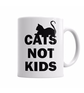 Cats Not Kids  kediler çocuklar değil  kedili  Kupa Bardak Porselen