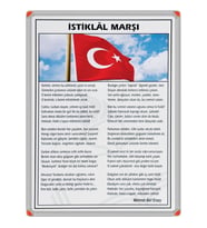 İSTİKLAL MARŞI (Alüminyum Çerçeveli) - 50x70cm