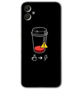 Galaxy A05 Kılıf HD Desen Baskılı Kılıf - Coffee Battery