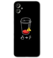 Galaxy A05 Kılıf HD Desen Baskılı Kılıf - Coffee Battery