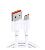 ScHitec 6A 120W UsbA to Type-C Hızlı Data ve Turbo Fast Şarj Kablosu Beyaz K292