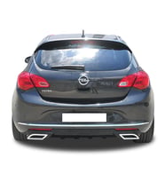 🚘 Opel Astra J Egzoz Görünümlü Difüzör – Sportif Plastik Arka Tampon Eki  Dinamik Tasarım (Standart)