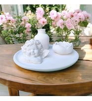 Vazo Melek Mumluk Tabak Romantik Dekoratif Set 5 Parça