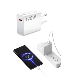 Mey İthalat® Type C Yüksek Hızlı Şarj Aleti Beyaz 120W Ultra Uzun Ömürlü