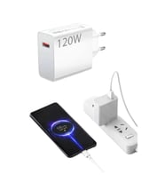 Mey İthalat® Type C Yüksek Hızlı Şarj Aleti Beyaz 120W Ultra Uzun Ömürlü