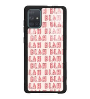 Samsung A71 Uyumlu Blah Blah Tasarımlı Glossy Telefon Kılıfı