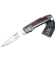 CRKT CR 0128 RD Kamp Çakı 18 cm - Metal Desenli Sap, Kılıflı, Kutulu