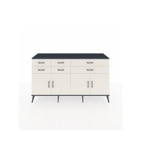 Kronos Konsol 3 Raflı 6 Çekmeceli 4 Kapaklı 176x59x99 Antrasit-Aytaşı
