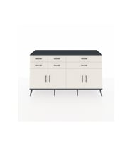 Kronos Konsol 3 Raflı 6 Çekmeceli 4 Kapaklı 176x59x99 Antrasit-Aytaşı