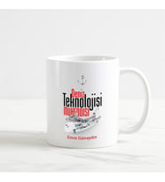 Deniz Teknolojisi Mühendisi Kupa Bardak (1. Tasarım) (Beyaz)