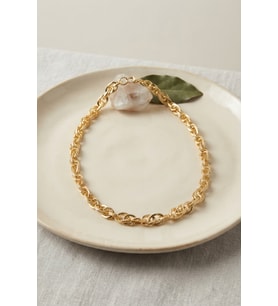CM Kalın Burgu Model Gold Renk 50 cm Kadın Kolye TJ-BKO11221