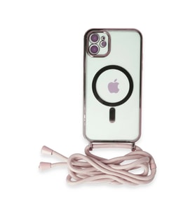 İphone 11 Kılıf Divo Askılı Magsafe Kapak - Pembe