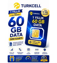 Turkcell 4G ve 5G Güvenlik Kamerası SIM Kartı 1 Yıl 60 GB Data Hattı Modem Araç İçi Kameralar İçin