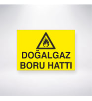 Doğal Gaz Boru Hattı 21x28 Arkası Yapışkanlı Levha