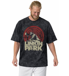 Linkin Park Rock Metal Müzik Grubu Baskılı Unisex Oversize Vintage Yıkamalı Tişört