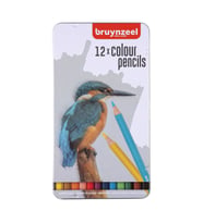 Bruynzeel Kuru Boya Kalemi 12 Renk Metal Kutu Kingfisher 