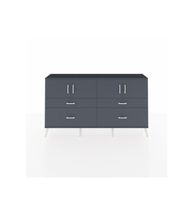 Arges Konsol 2 Raflı 4 Çekmeceli 4 Kapaklı 176x30x99 Antrasit-Antrasit