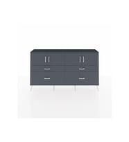 Arges Konsol 2 Raflı 4 Çekmeceli 4 Kapaklı 176x30x99 Antrasit-Antrasit