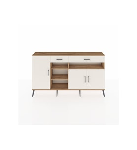 Arges Konsol 5 Raflı 2 Çekmeceli 3 Kapaklı 176x30x99 Çam-Aytaşı