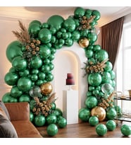 Yeşil Renk Lateks Metalik Balon (30 cm) - 100 Adet