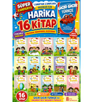 1. Sınıftan 2.Sınıfa Geçenler İçin Harika 16 Kitap ( Gıcır Gıcır Türkçe+ Can Dostum Hikaye Seti)