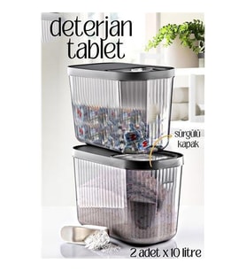 TransForMacion MultiBox Deterjan Tablet Kutusu Sürgülü Kapak 10 Litre 2 ADET 718475