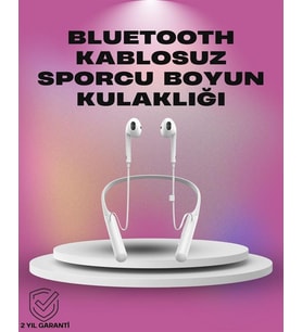 Uzun Pil Ömürlü Kablosuz Kulaklık – Boyun Askılı, 100 Saat Kullanım