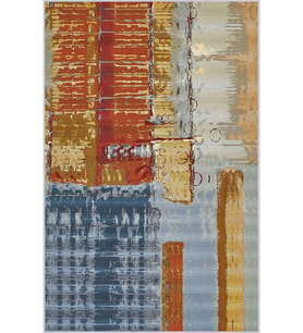 Eliana Home Baskılı, Yıkanabilir Kaymaz Taban Salon Halısı LNA1737 100x150 cm (Mavi)