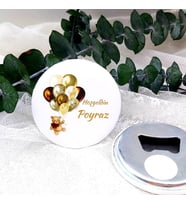 15 Adet Balonlu Ayıcık Baskılı Açacak Magnet Yenidoğan Bebek Hediiyelik-