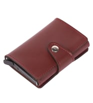 Unisex Cüzdan Kartlık Teknolojik Deri Mekanizmalı Akıllı Cüzdan - Konk (Bordo)