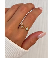 Üç Yıldız Gold Yüzük