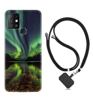 INFINIX Hot 8 9 10 11S Hot 10 Play 10T Kılıf Boyun Askılı Silikon Kuzey Işıkları 1327