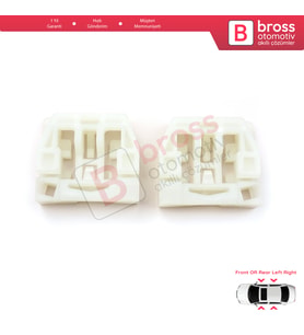 Skoda Octavia MK1 1U 2001-2010 Makyajlı Kasa 1U0837462B İçin Sağ veya Sol Kapı Cam Kriko Klips Seti
